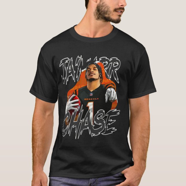 Bengals Sylt'aar Chase Cincinnati Superbowl T Shirt (Framsida)