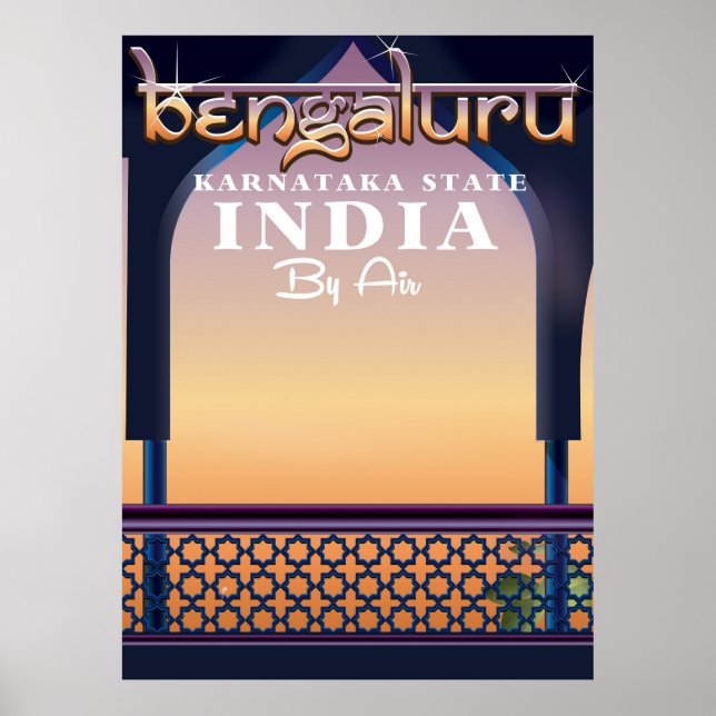 Bengaluru, Indien resaffisch Poster (Framsidan)