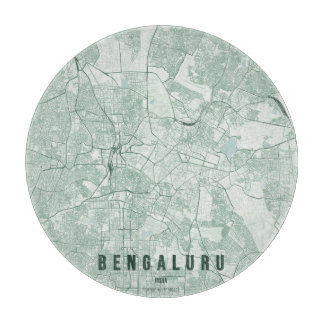 Bengaluru Indien Stadskarta Minimalistisk Design