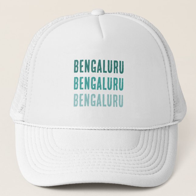 Bengaluru Indien Stadskarta Minimalistisk Design Keps (Framsida)