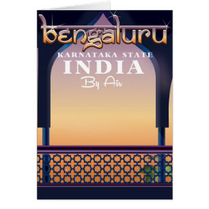 Bengaluru, Indiens reseaffisch Hälsningskort