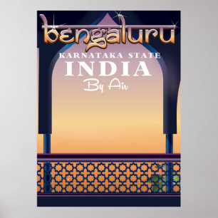 Bengaluru, Indiens reseaffisch Poster
