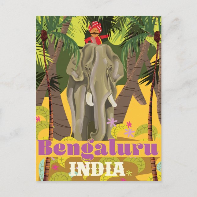 Bengaluru indisk reseposters vykort (Framsida)