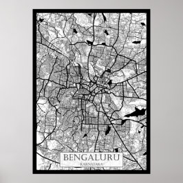Bengaluru Karnataka Map Poster