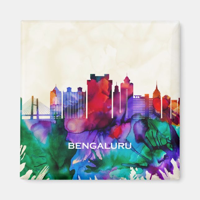 Bengaluru Skyline Magnet (Framsidan)