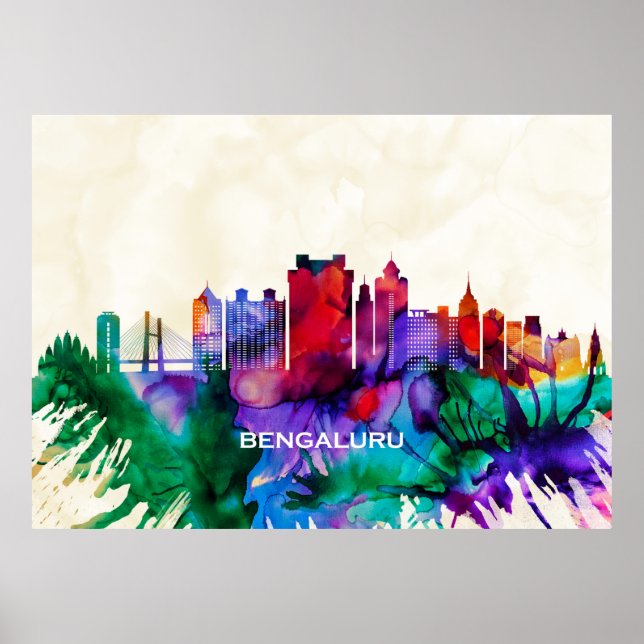 Bengaluru Skyline Poster (Framsidan)