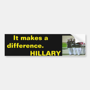 Benghazi. Den gör en skillnad. Hillary Bildekal