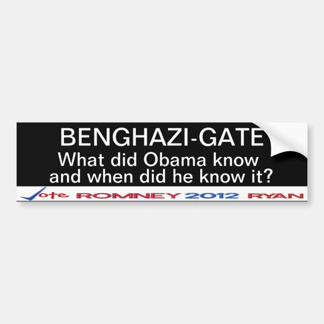 Benghazi-Grinden vad gjorde Obama, vet? Bildekal (Framsidan)