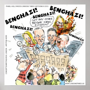 Benghazi som politik Vi behöver jobb Satir affisch