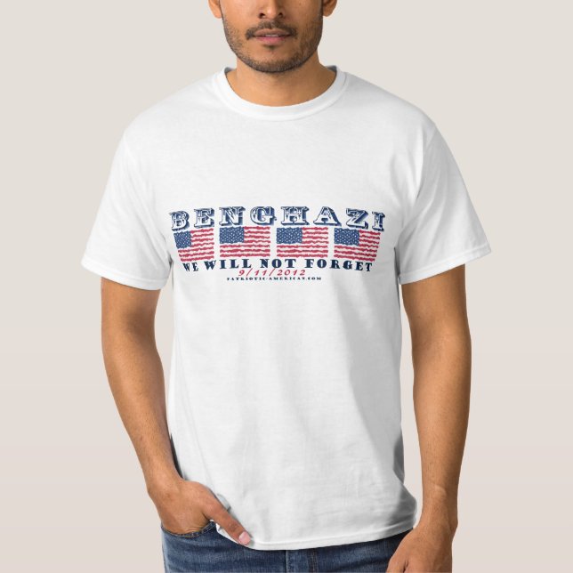 Benghazi - vi ska glömmer aldrig T-tröja Tee (Framsida)
