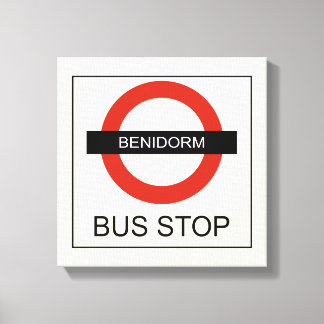 Benidorm Bus Stop Canvastryck