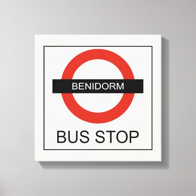 Benidorm Bus Stop Canvastryck (Framsida)