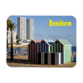 Benidorm, casetas de baño en playa de Levante Magnet