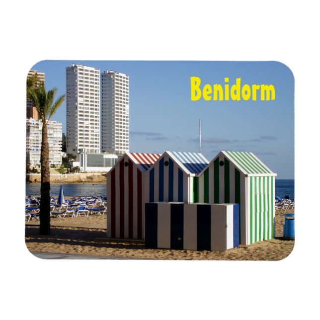 Benidorm, casetas de baño en playa de Levante Magnet (Horisontell)