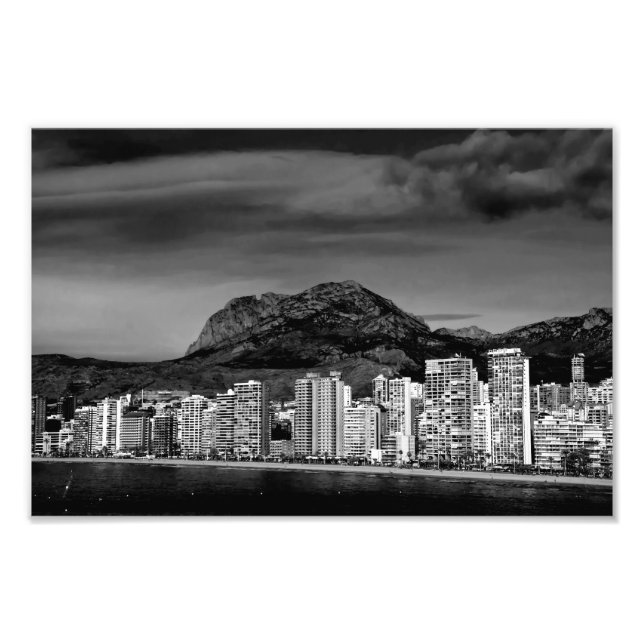 Benidorm Levante Beach Costa Blanca Spanien Fototryck (Framsidan)