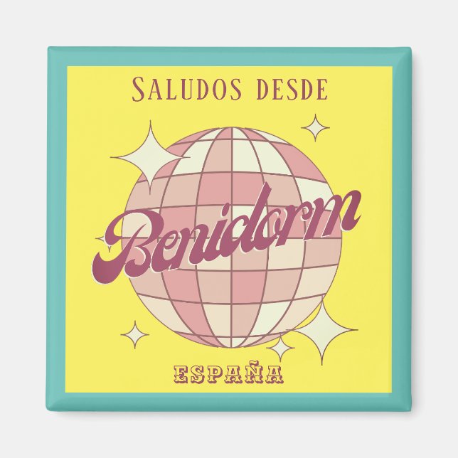 Benidorm Spain espana helgdag färglös Magnet (Framsidan)