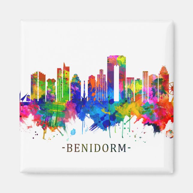 Benidorm Spain Skyline Magnet (Framsidan)