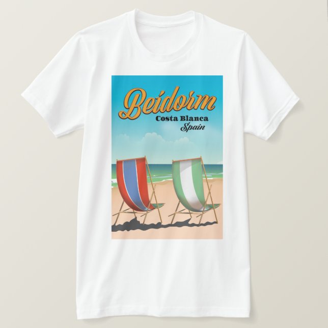 Benidorm strand reseresaffiche t shirt (Design framsida)