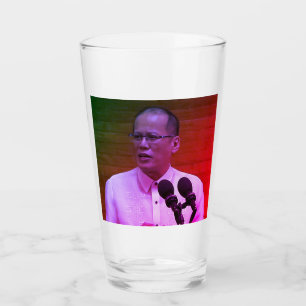 Benigno PNoy Aquino III 15:e presidenten Filippine Glaskopp