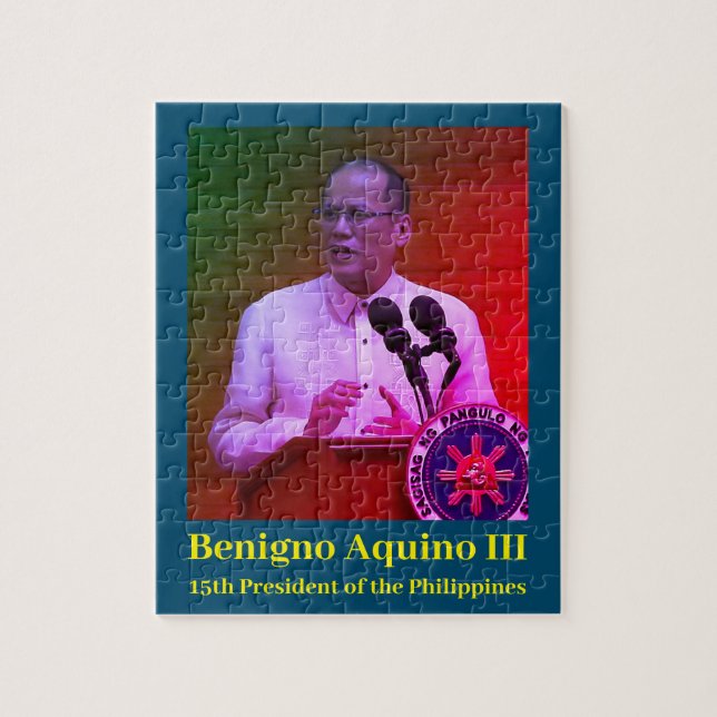 Benigno PNoy Aquino III 15:e presidenten Filippine Pussel (Vertikal)