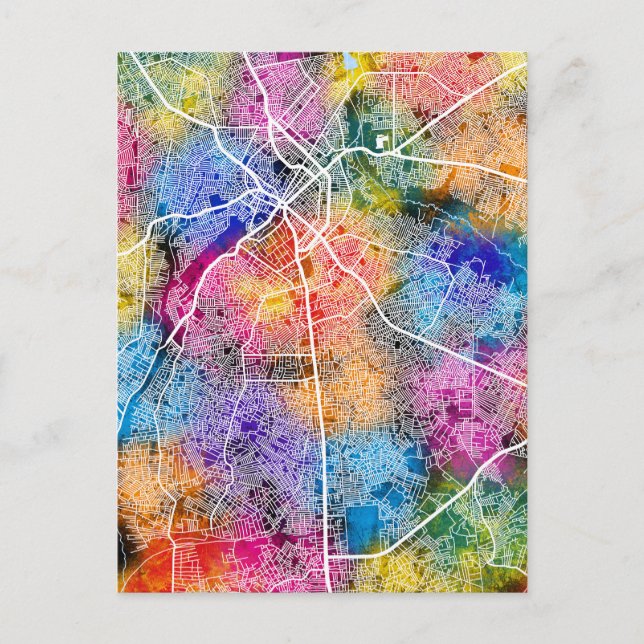 Benin City Nigeria City Karta Vykort (Framsida)