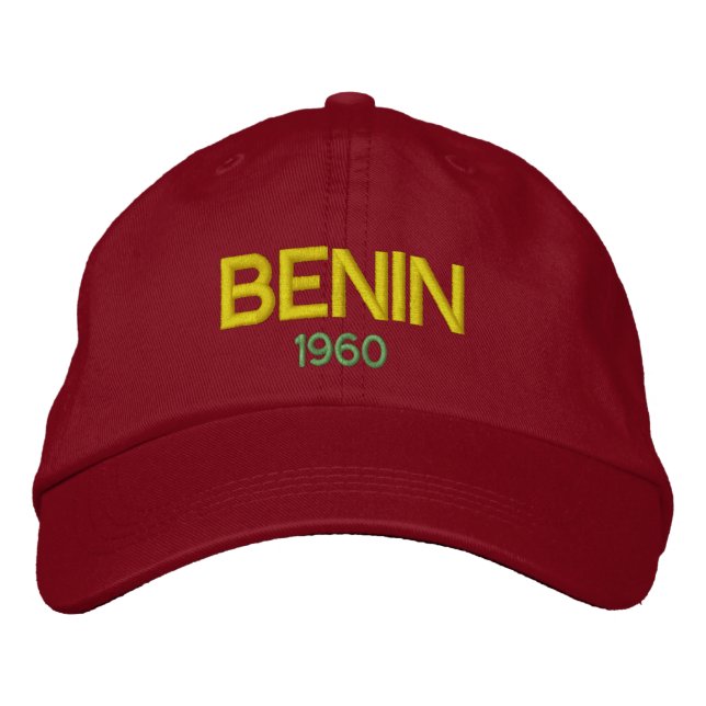 Benin Classic embrioderat Hat Broderad Keps (Framsida)