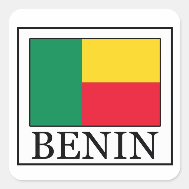 Benin-dekal Fyrkantigt Klistermärke (Framsida)