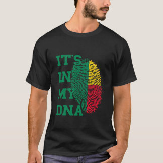 Benin Det finns i mitt DNA Tumavtryck Beninska fla T Shirt