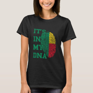 Benin Det finns i mitt DNA Tumavtryck Beninska fla T Shirt