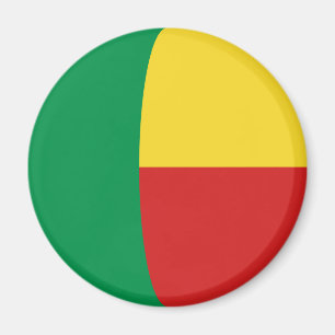 Benin Fisheye Flagga Magnet