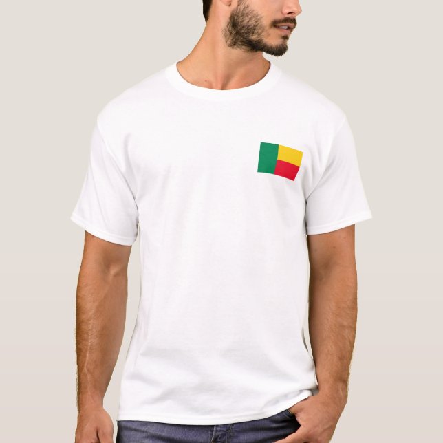 Benin Flag T-Shirt, Patriotic T-Shirts, T Shirt (Framsida)
