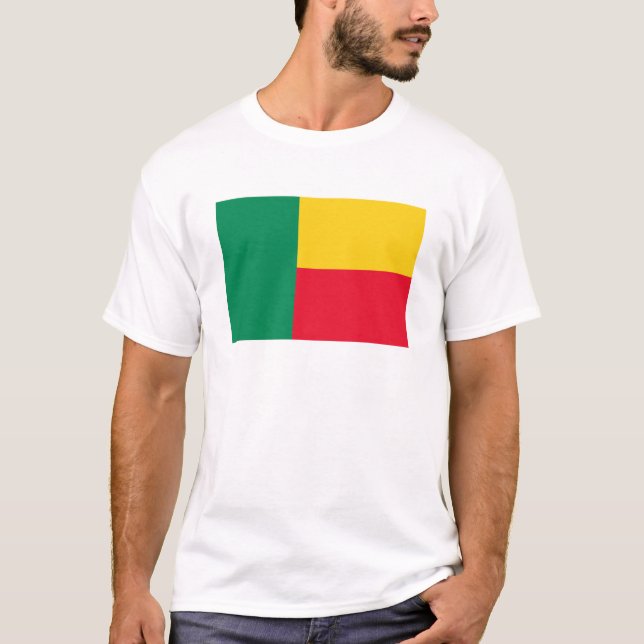 Benin Flag T-Shirt, Patriotic T-Shirts, T Shirt (Framsida)