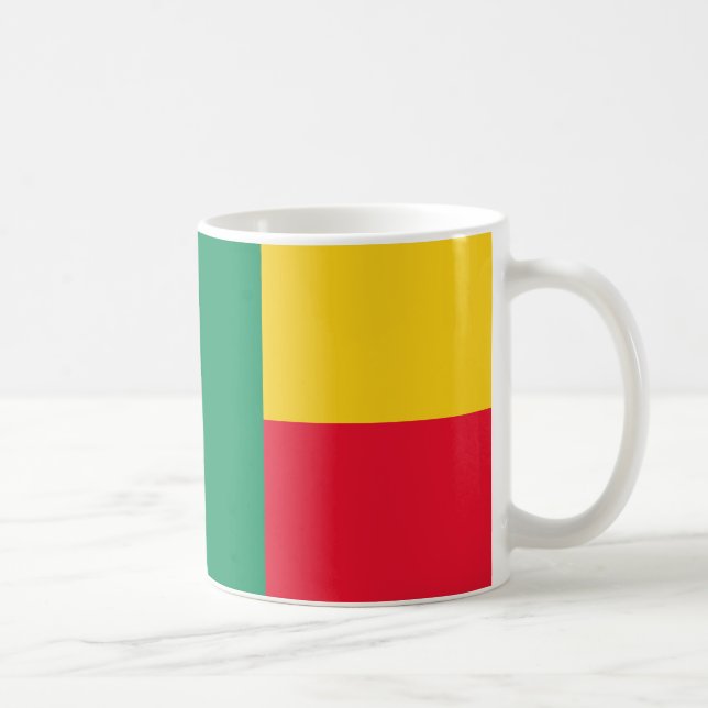 Benin Flagga Ceramic Coffee Mugg (Höger)