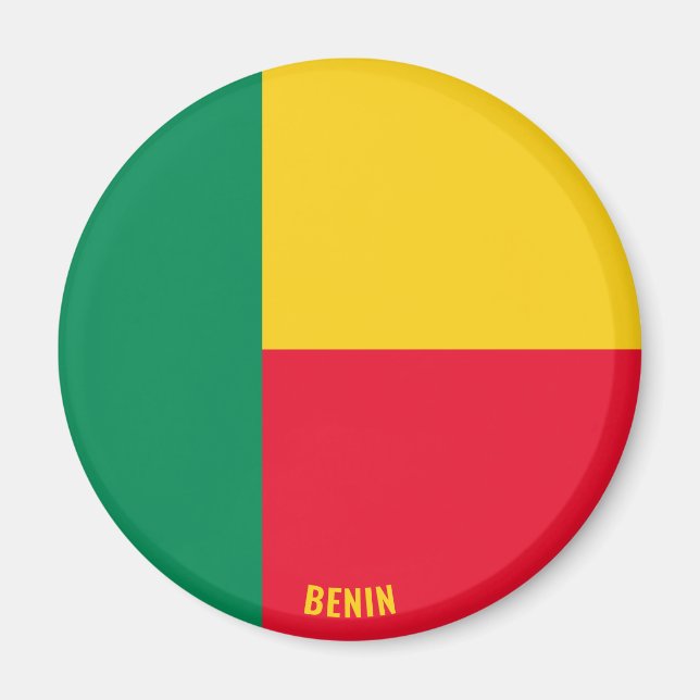 Benin Flagga Charming Patriotic Magnet (Framsidan)