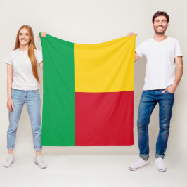 Benin flagga fleecefilt