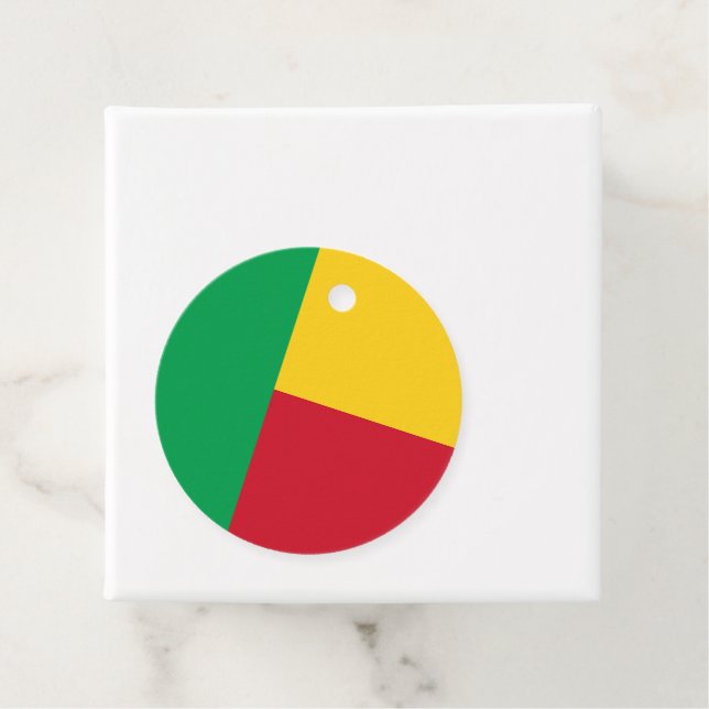 Benin flagga gåvor etiketter (På plats)