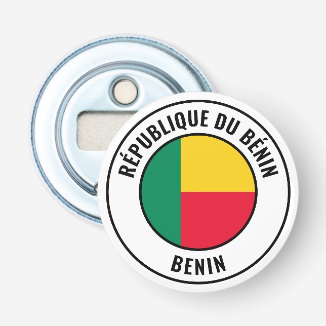 Benin Flagga Gorgous Patriotic Flaska Open Flasköppnare (Framsidan)