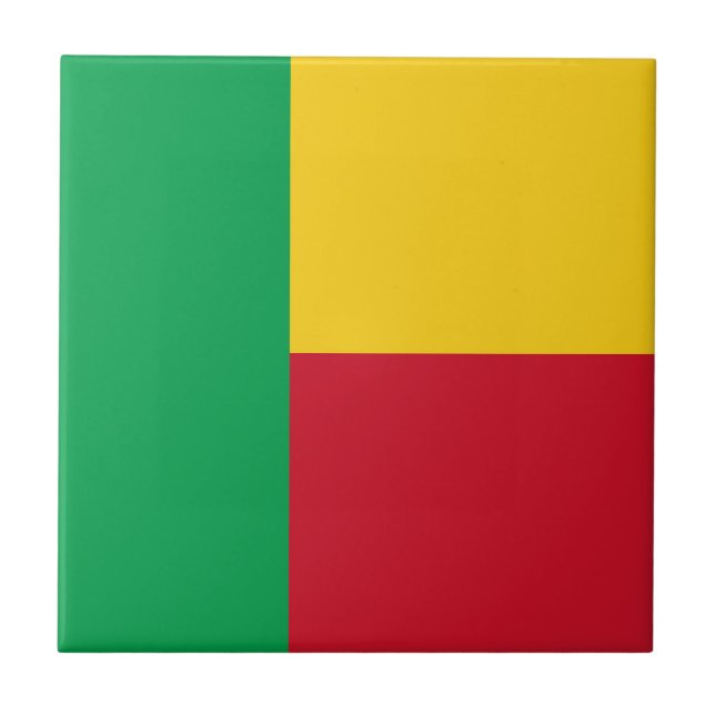 Benin flagga kakelplatta (Framsidan)