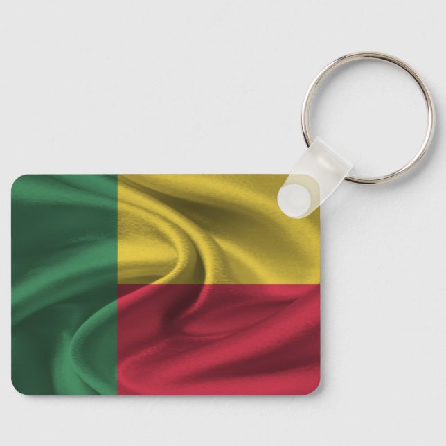 Benin Flagga Keychain Nyckelring (Framsida)