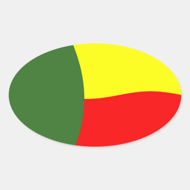 Benin Flagga Klistermärke (Framsida)
