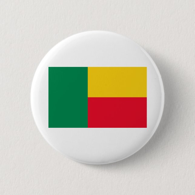 Benin Flagga Knapp (Framsida)