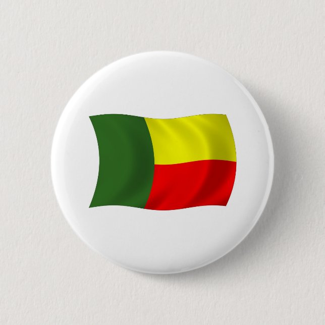 Benin Flagga Knapp (Framsida)