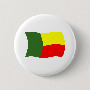 Benin Flagga Knapp