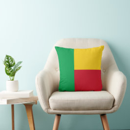 Benin flagga kudde