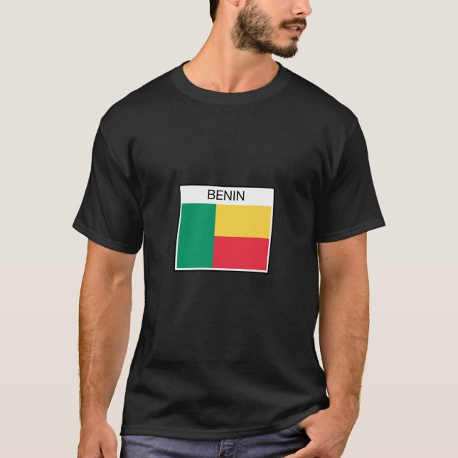 Benin Flagga - Land Design T Shirt (Framsida)