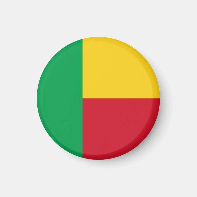 Benin flagga magnet (Framsidan)
