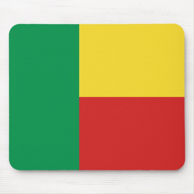 Benin Flagga Mousepad Musmatta (Framsidan)