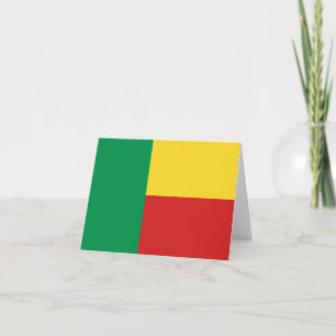 Benin Flagga Notekort Kort