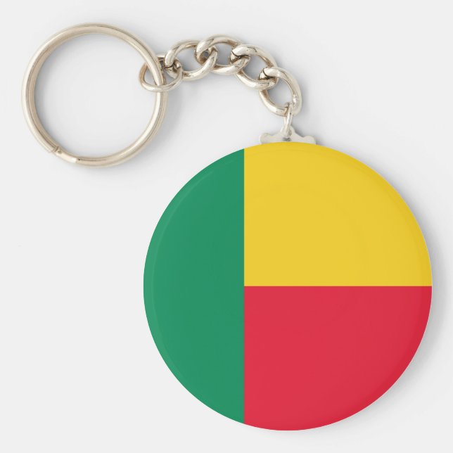 Benin Flagga Nyckelring (Framsidan)