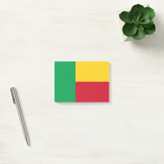 Benin flagga post-it block (Kontor)